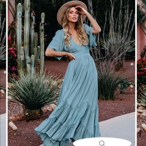 NWT VICI Seafoam Maxi dress